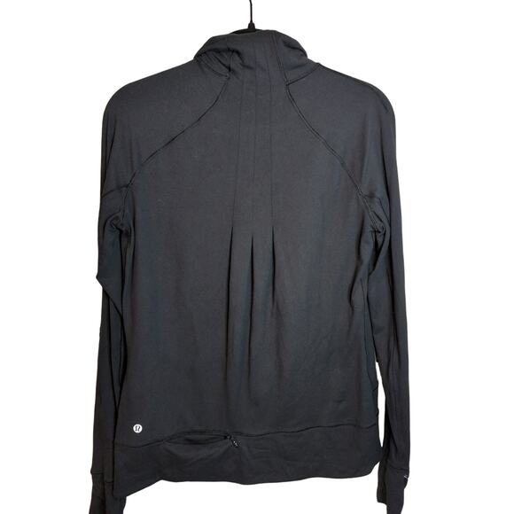 Lululemon 1/4 Zip Black Pullover in Black SIze 10 - Picture 2 of 5